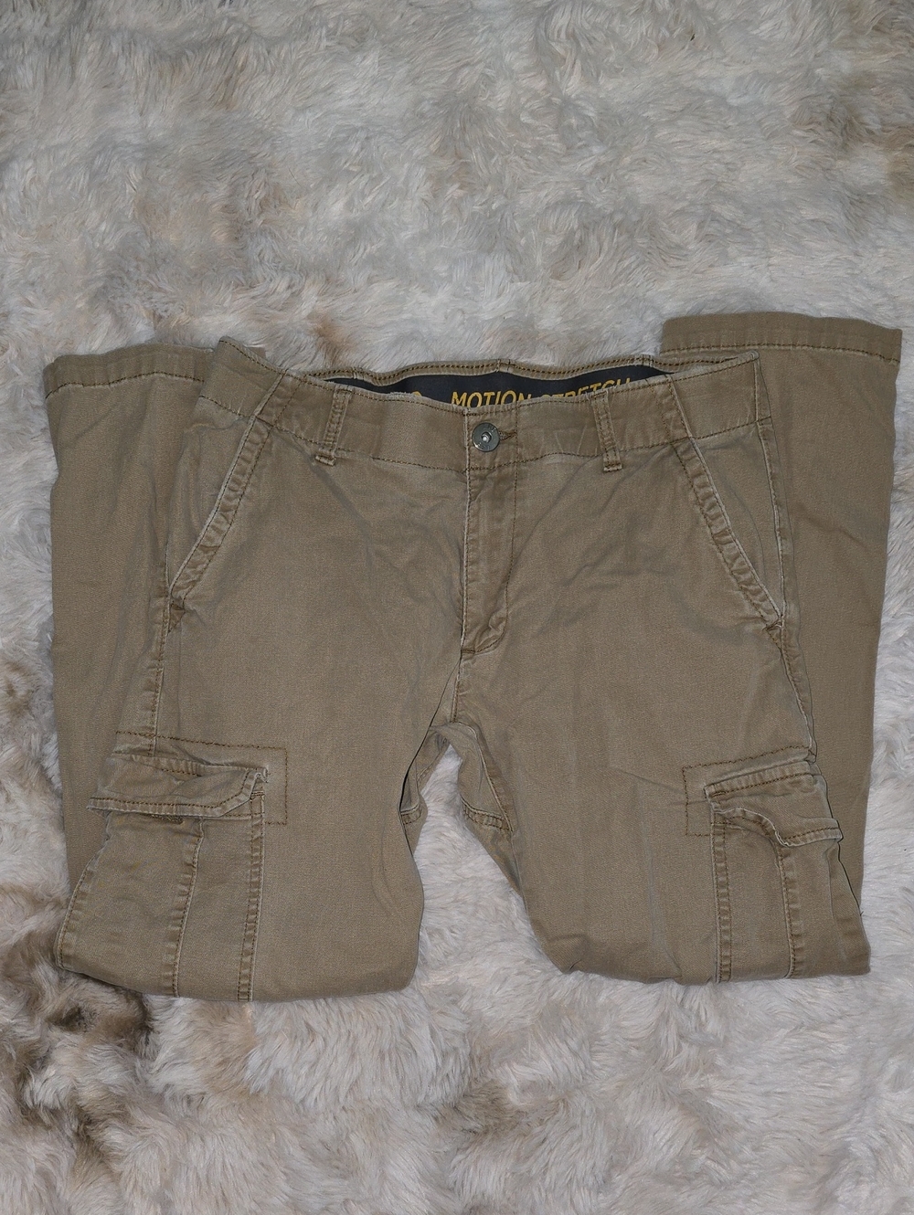 Lee Men's Regular Fit Straight Leg Tan Cargo Pants 32 X 30